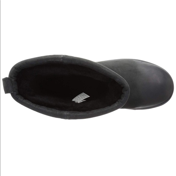 UGG WATERPROOF BLACK MIDCALF LEATHER NWOB 6 1/2 - Picture 3 of 11